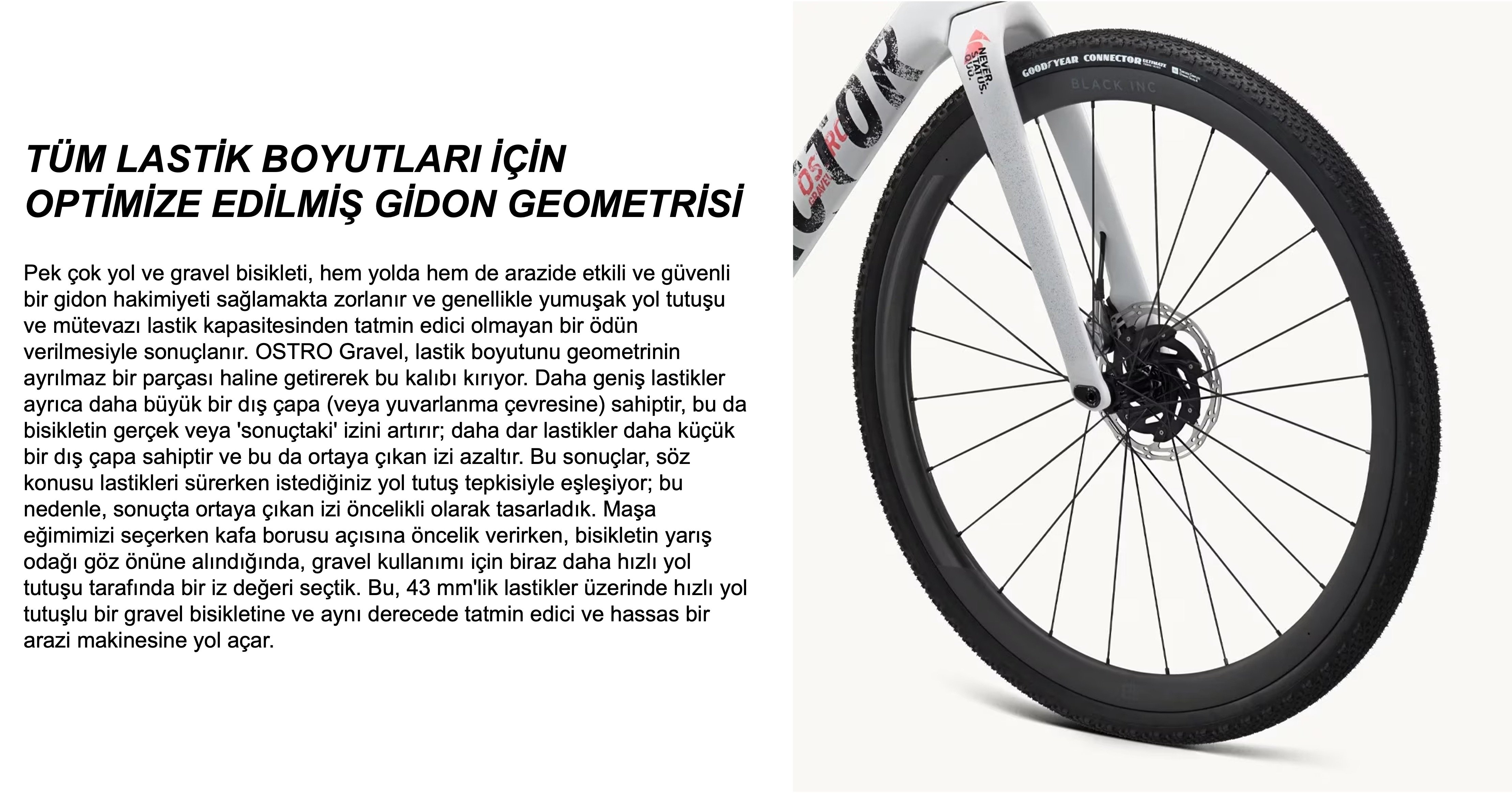 Factor Ostro Gravel Bisiklet Detayları gösteren fotoğraf