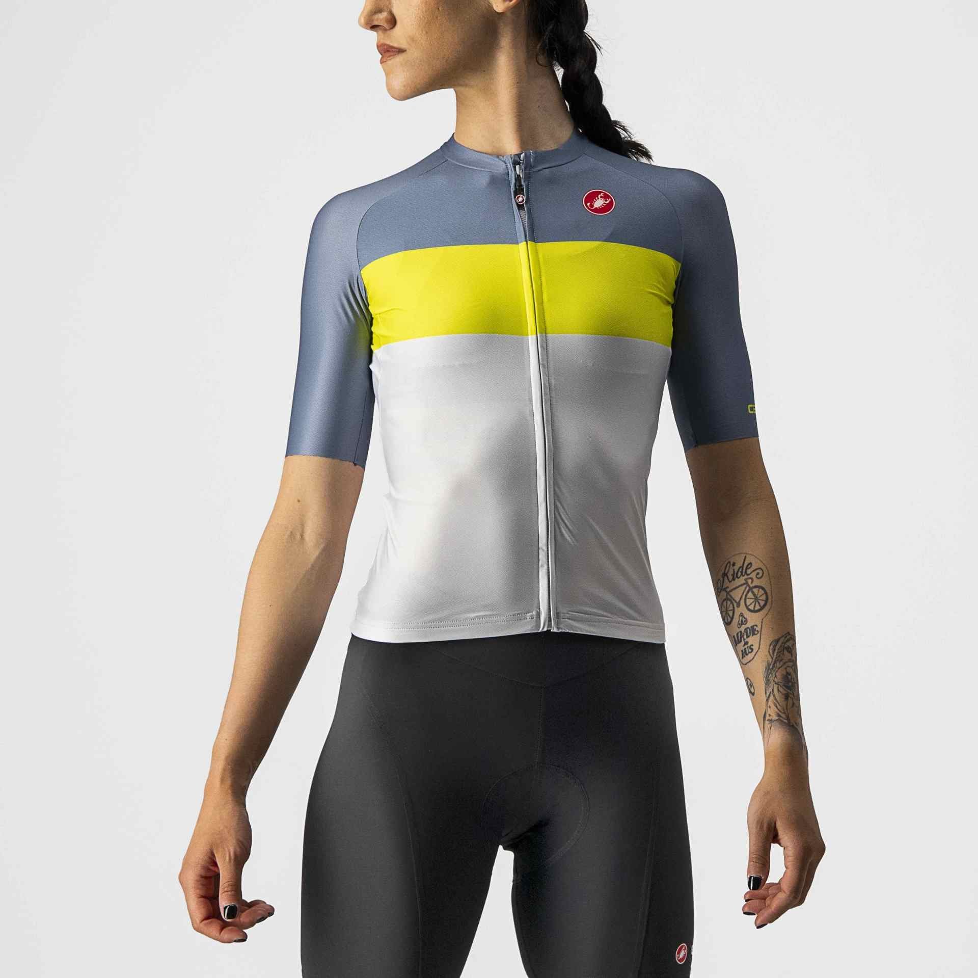CASTELLI AERO PRO W FORMA Gri Gümüş/Sarı - L