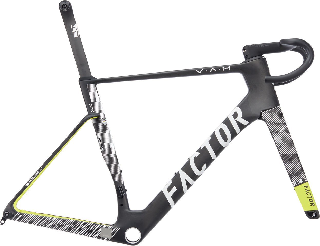 FACTOR OSTRO V.A.M. Geometric - Premium Kadroset (Kadro, Black Inc Aero Tek Parça Gidon, Sele Borusu, CeramicSpeed Orta Göbek ve Furş Seti)
