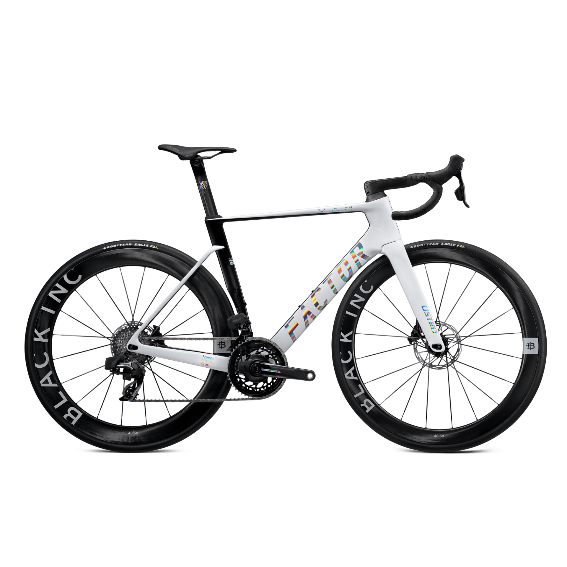 FACTOR OSTRO V.A.M. White Chrome - Shimano Ultegra + Black Inc 45 OEM