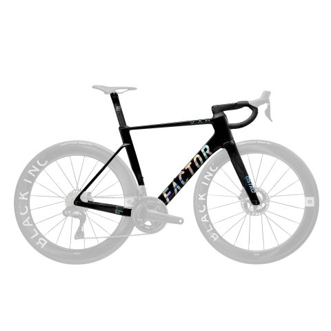 FACTOR OSTRO V.A.M. Gloss Chrome - Premium Kadroset (Kadro, Black Inc Aero Tek Parça Gidon, Sele Borusu, CeramicSpeed Orta Göbek ve Furş Seti)