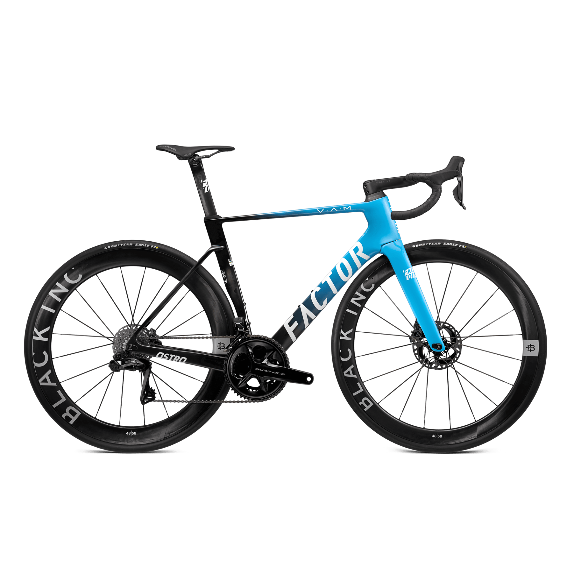 FACTOR OSTRO V.A.M. Gloss Blue - Shimano Ultegra + Black Inc 45 OEM