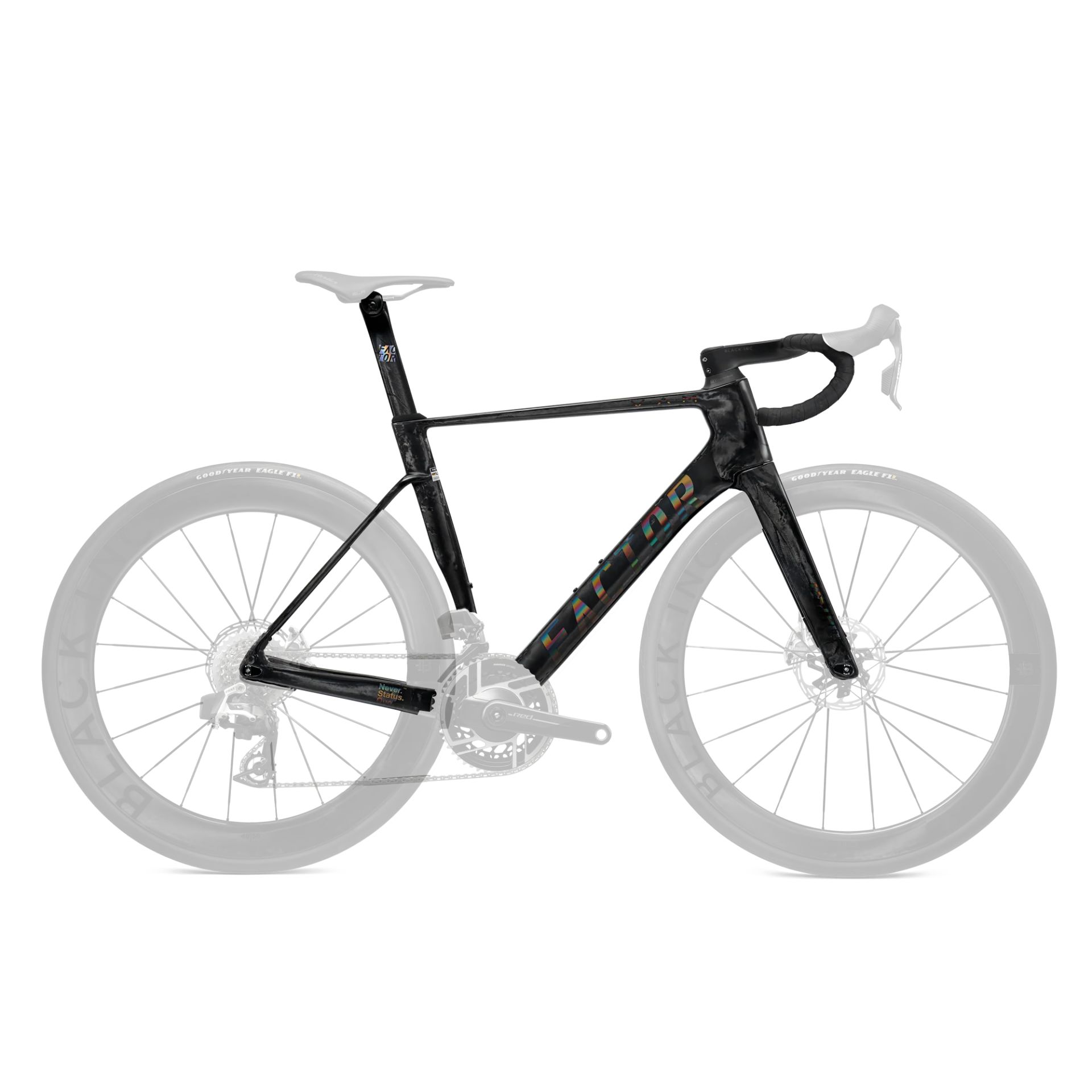 FACTOR OSTRO V.A.M. Black - Premium Kadroset (Kadro, Black Inc Aero Tek Parça Gidon, Sele Borusu, CeramicSpeed Orta Göbek ve Furş Seti)