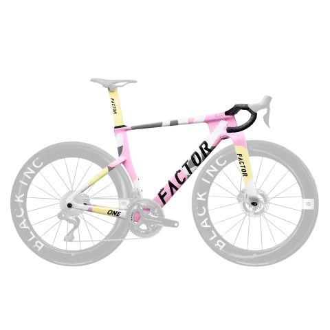FACTOR ONE Blush - Premium Kadroset (Kadro, Black Inc Aero Tek Parça Gidon, Sele Borusu, CeramicSpeed Orta Göbek ve Furş Seti)