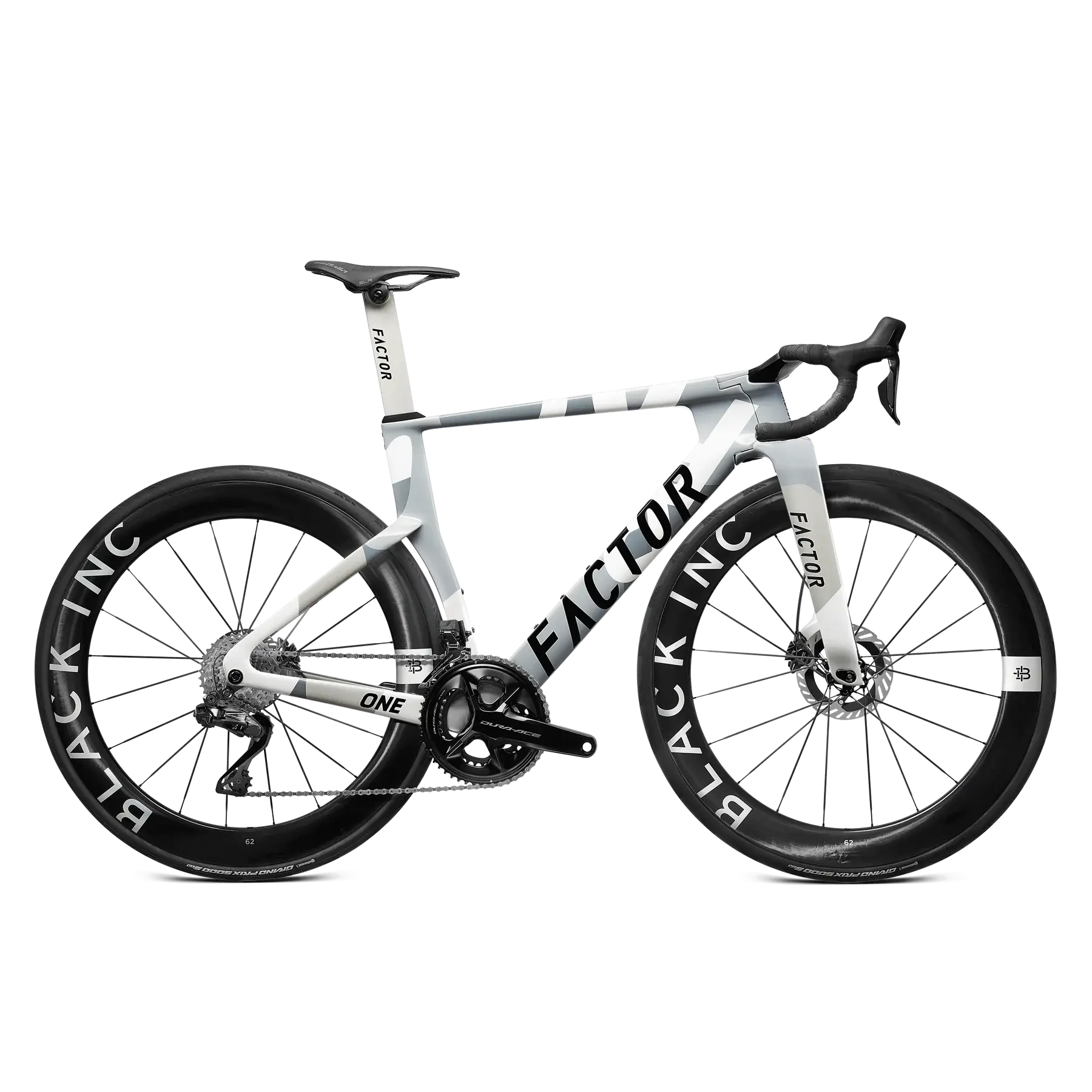 FACTOR ONE Nimbus Grey - Shimano Dura-Ace / Sram Red + Black Inc 62