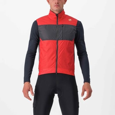 CASTELLI UNLIMITED PUFFY YELEK Kırmızı/Siyah - XL