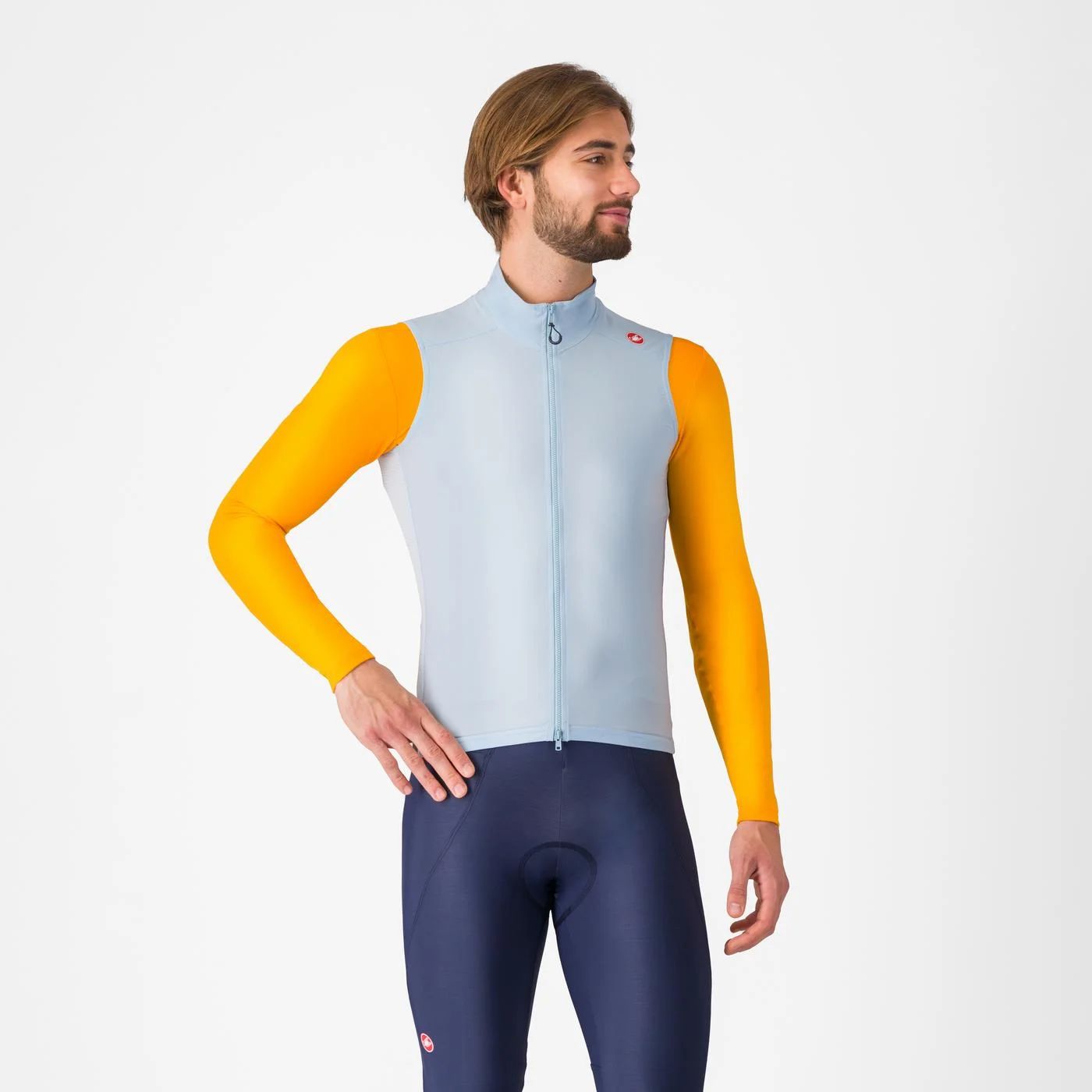 CASTELLI ESPRESSO YELEK Mavi/Beyaz - XL