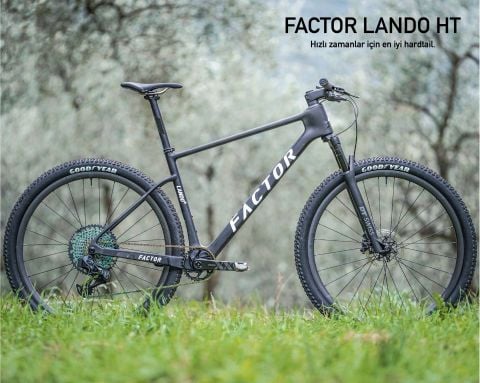 FACTOR LANDO HT Premium Kadroset (Kadro, Black Inc MTB Gidon ve Düz Maşa, Sele Borusu, CeramicSpeed Orta Göbek ve Furş Seti)