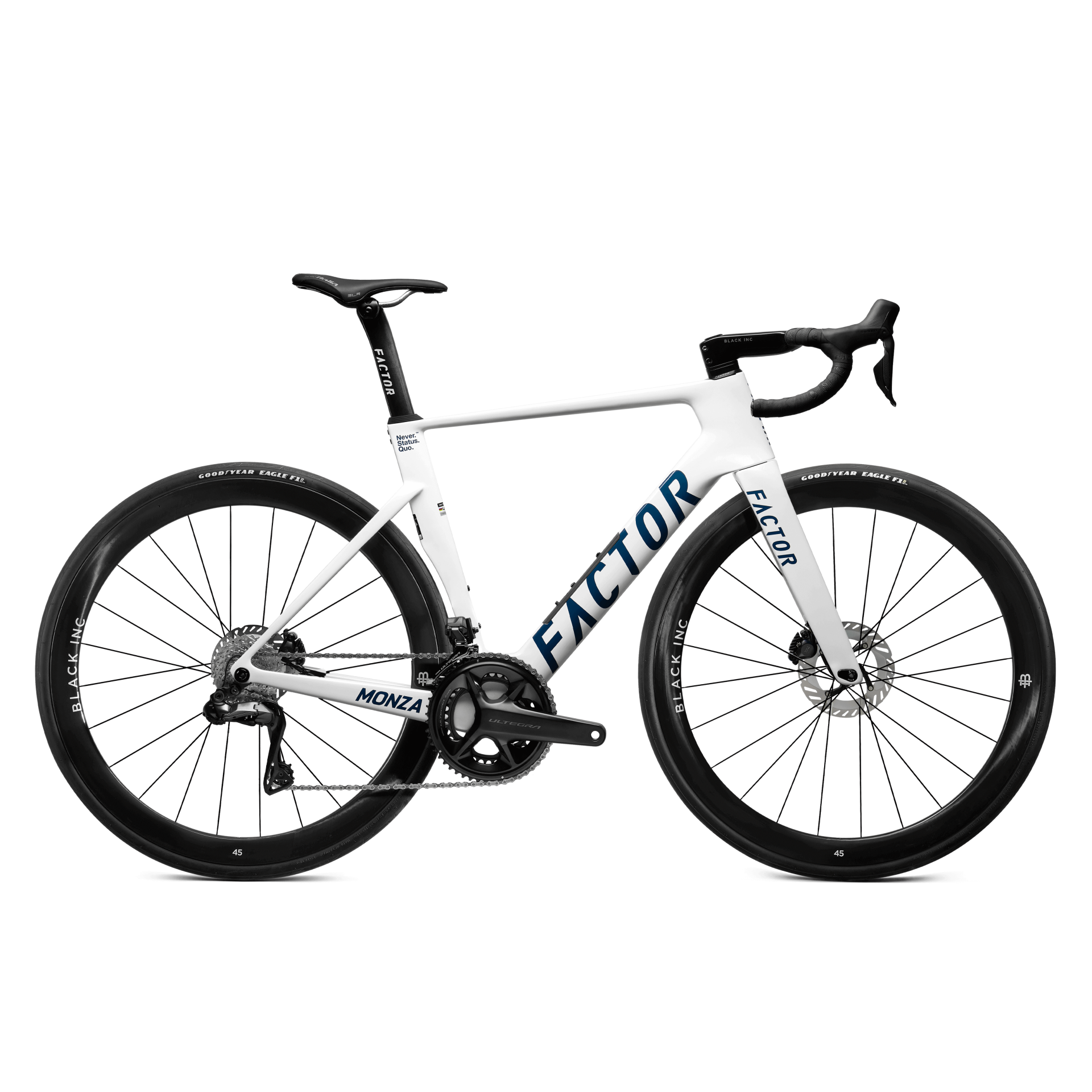 FACTOR MONZA Pearl White - Shimano Ultegra + Black Inc 45