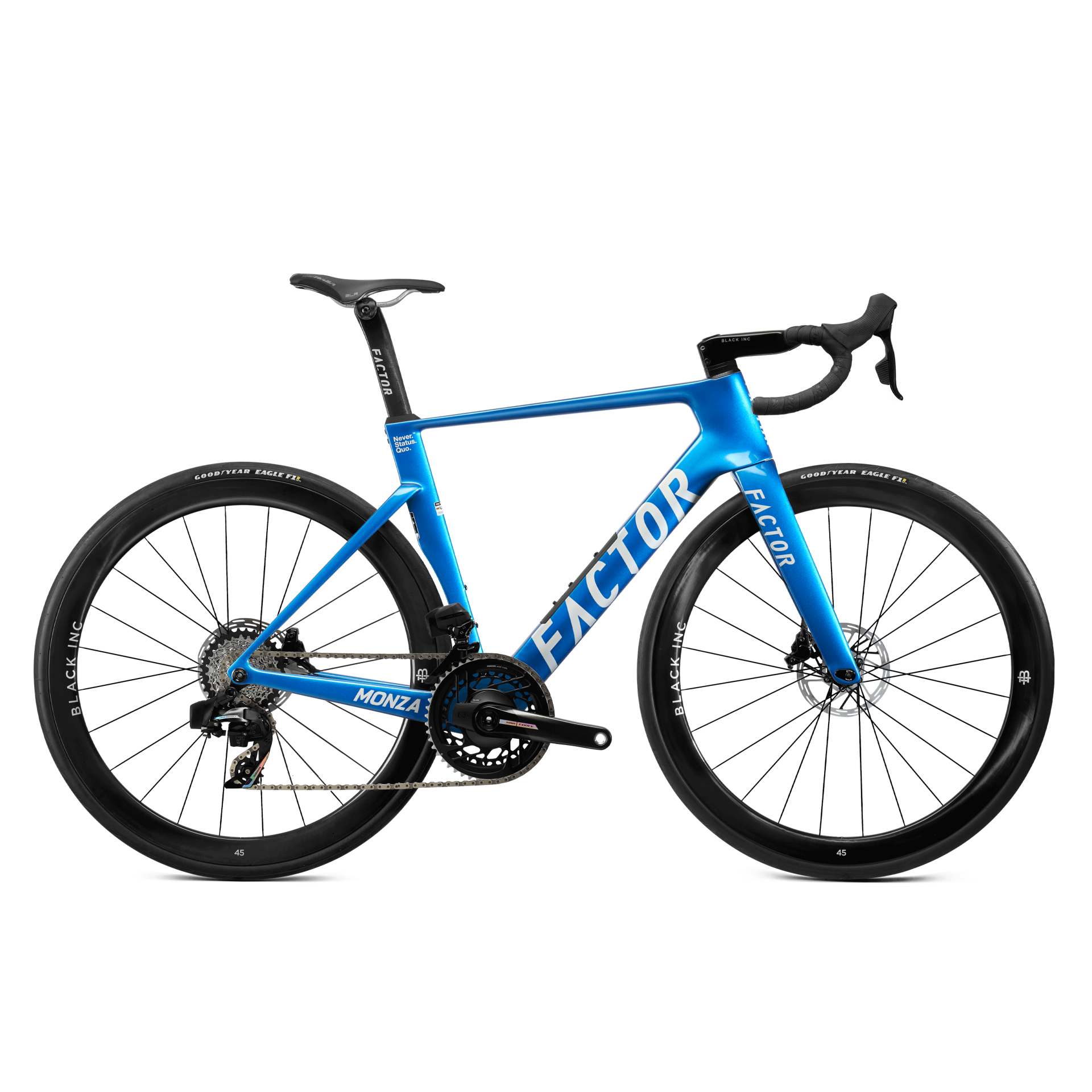 FACTOR MONZA Solar Blue - Sram Force Yeni AXS Power Meter + Black Inc 45